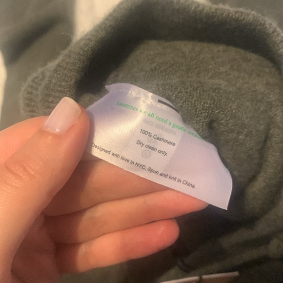 MM LaFleur Keely Joggers 100% Cashmere Sz S NEW NWT Olive Green Quiet Luxury - Picture 6 of 6